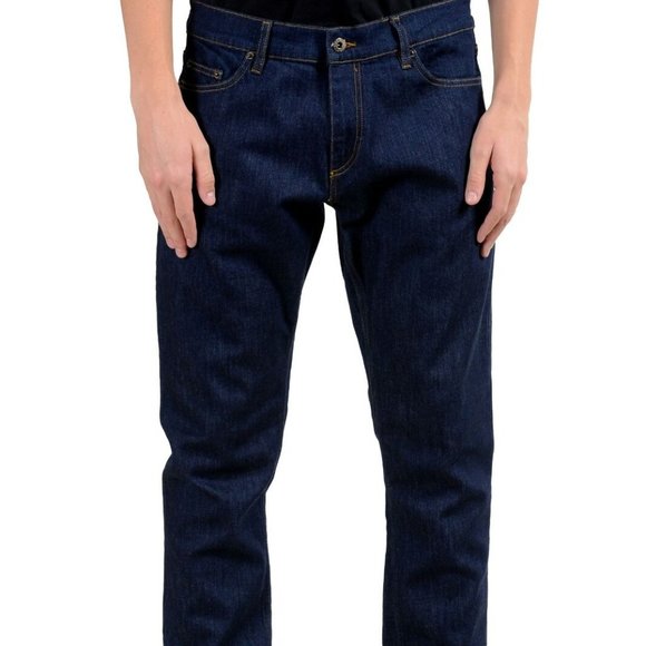 Roberto Cavalli Men's Dark Blue Stretch Slim Jeans